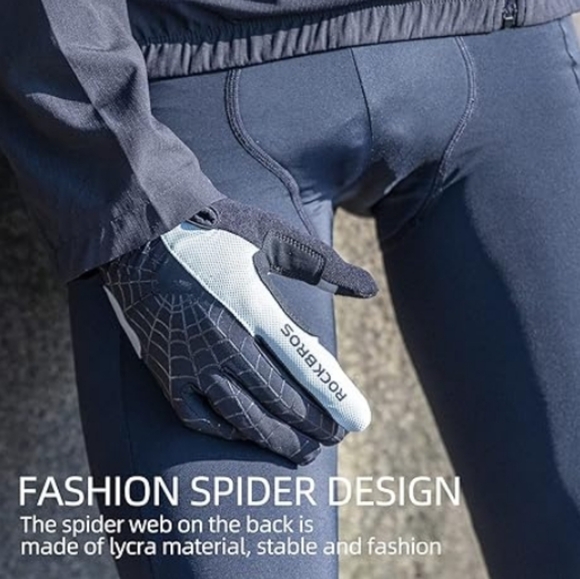 Cycling Gloves Mountain Bike Gloves Bicycle Gloves SBR Pad Anti-slip Gray New - Picture 5 of 7